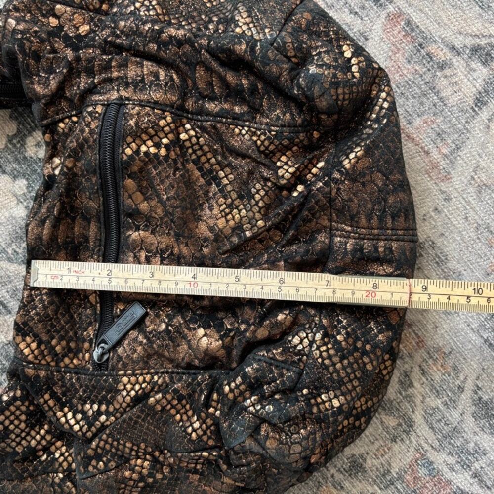 Bags by Pinky Slouchy Shoulder Bag Hobo Snakeskin Brown Y2K - Picture 9 of 10
